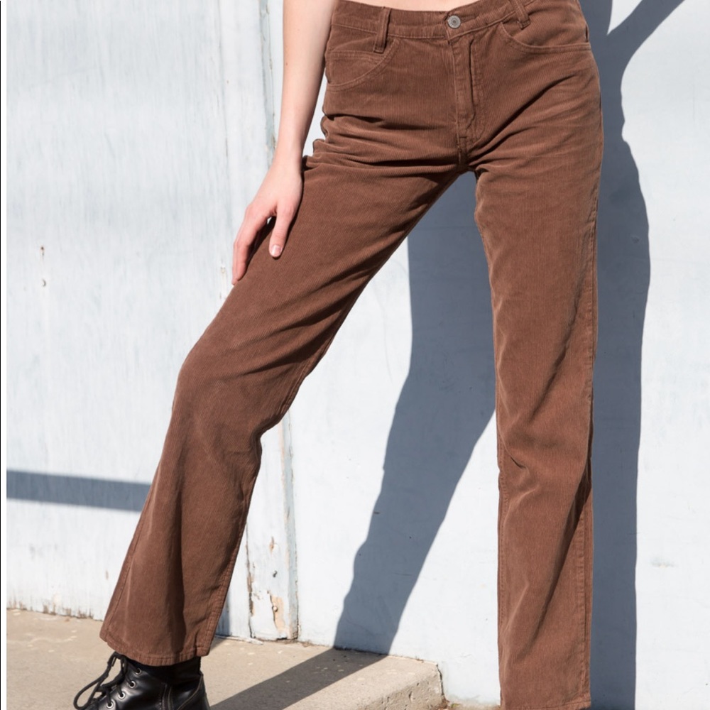 Brandy Melville Jada Corduroy Pants Brown